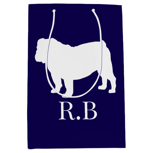 Bulldog Blue Golf Medium Cadeauzakje (Voorkant)