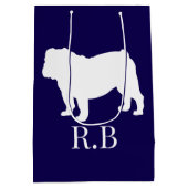 Bulldog Blue Golf Medium Cadeauzakje (Achterkant)