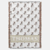 Bulldog (Blue Grey Silver Chocolate Lila) Deken (Voorkant Verticaal)