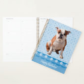 Bulldog Blue Stippen Happy Birthday Planner (Display)