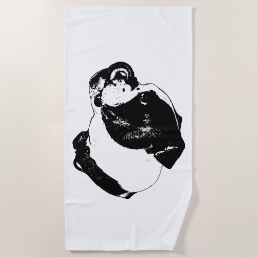 Bulldog Bold Vector Towel Strandlaken (Voorkant)