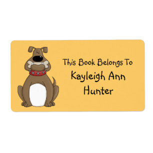 Bulldog Bookplate Label