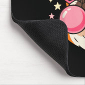 Bulldog Borstkanker Bewustzijn Blazen Roze Bubbel Muismat (Hoek)