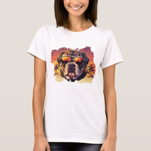 Bulldog Boss Lady T-shirt (Voorkant)
