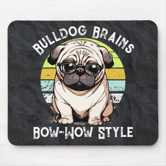 Bulldog Brains Mousepad Muismat (Voorkant)