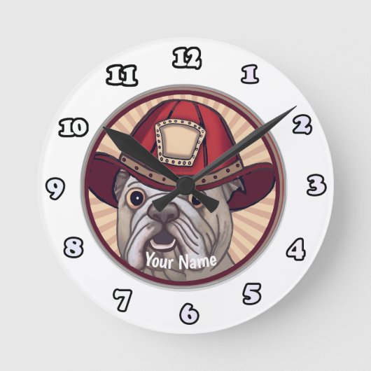 Bulldog brandweerman klok (Voorkant)