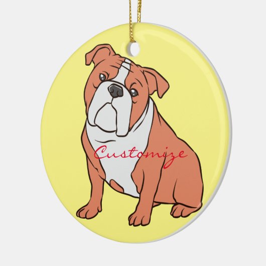 Bulldog Breed Thunder_Cove Keramisch Ornament (Links)