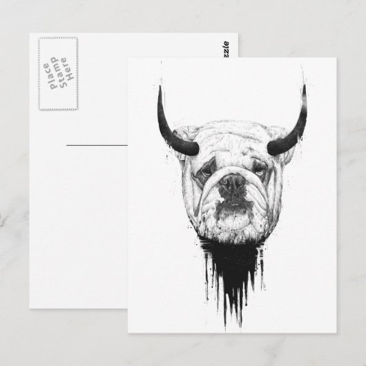 Bulldog Briefkaart (Voorkant / Achterkant)