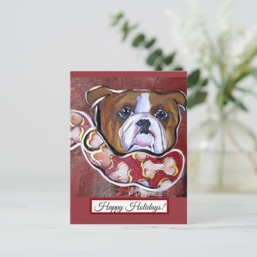 Bulldog Briefkaart (Staand voorkant)