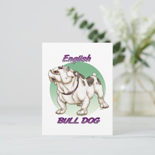 bulldog briefkaart (Staand voorkant)