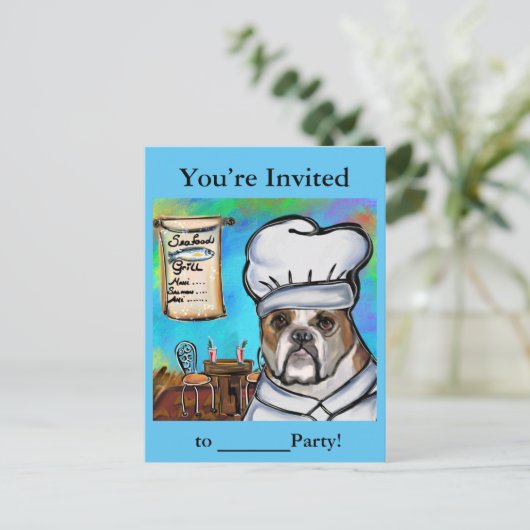 Bulldog briefkaart (Staand voorkant)