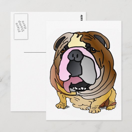 Bulldog Briefkaart (Voorkant / Achterkant)