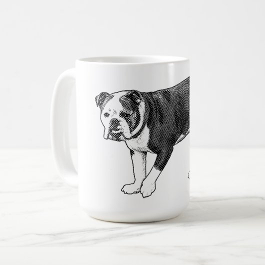 Bulldog Brunch, Manga Stippen Mok (Voorkant links)