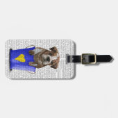 Bulldog Bucket of Love Blue Bagagelabel (Voorkant horizontaal)