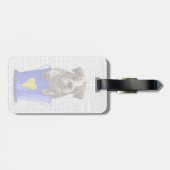 Bulldog Bucket of Love Blue Bagagelabel (Achterkant horizontaal)