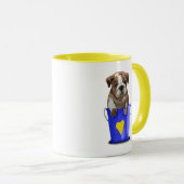 Bulldog Bucket of Love Blue Mok (Voorkant rechts)