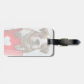 Bulldog Bucket of Love Red 2 Bagagelabel (Achterkant horizontaal)