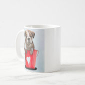Bulldog Bucket of Love Red 2 Koffiemok (Voorkant links)