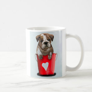 Bulldog Bucket of Love Red 2 Koffiemok