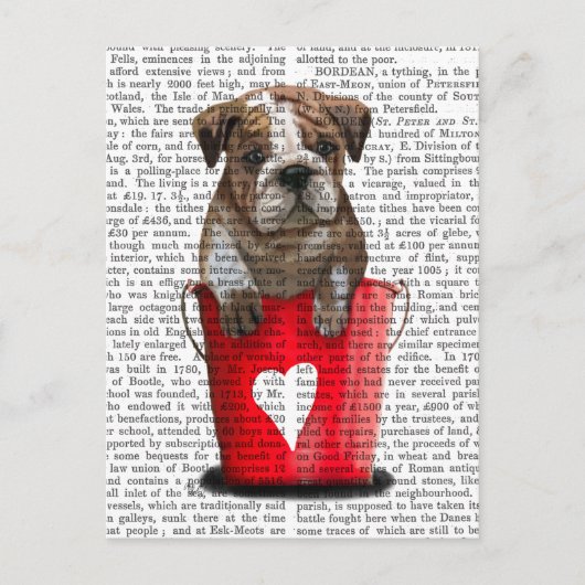 Bulldog Bucket of Love Red Briefkaart (Voorkant)