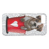 Bulldog Bucket of Love Red Case-Mate iPhone Case (Achterkant (Horizontaal))