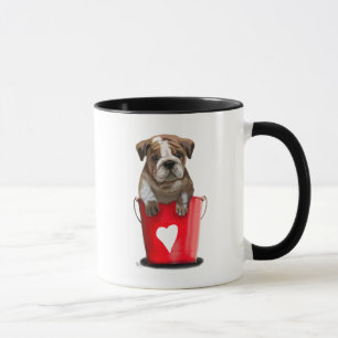 Bulldog Bucket of Love Red Mok