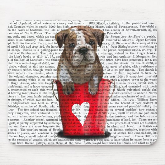 Bulldog Bucket of Love Red Muismat (Voorkant)