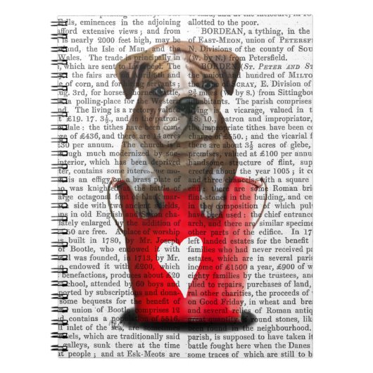 Bulldog Bucket of Love Red Notitieboek (Voorkant)