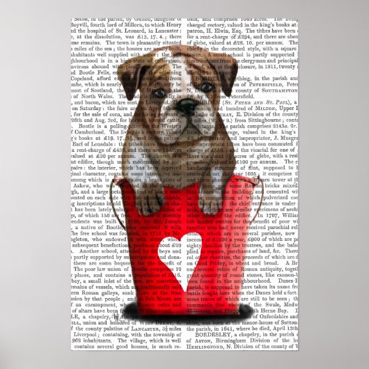 Bulldog Bucket of Love Red Poster (Voorkant)