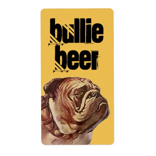 Bulldog Bullie Bier Homebrew Bull Dog Custom Label (Voorkant)