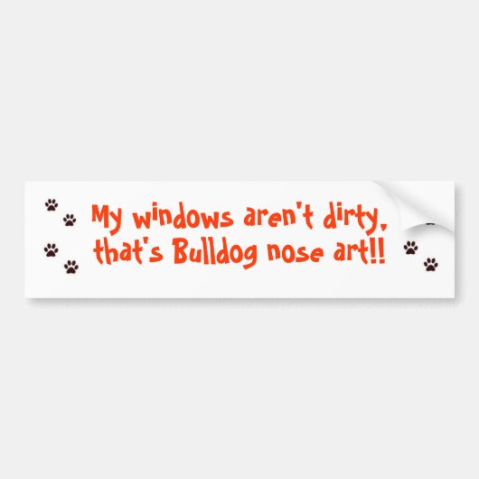 Bulldog Bumpersticker (Voorkant)