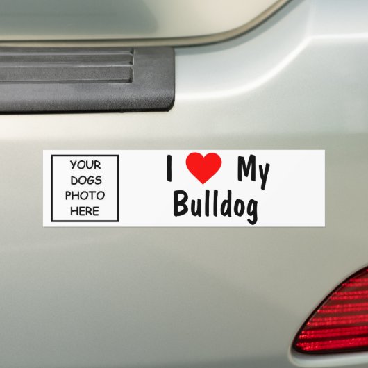 Bulldog Bumpersticker (Op auto)