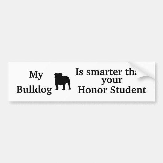 Bulldog Bumpersticker (Voorkant)