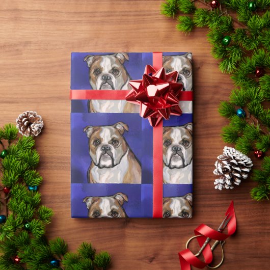 Bulldog Cadeaupapier (Feestdagen Geschenken)