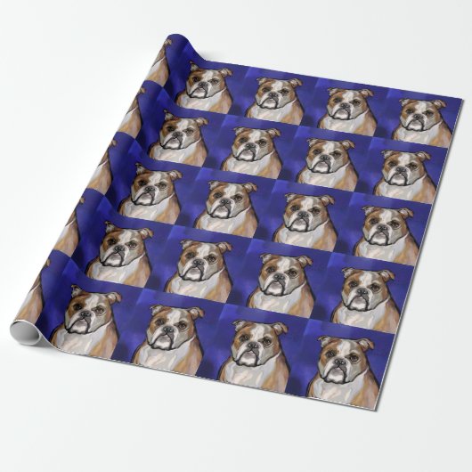 Bulldog Cadeaupapier (Uitgerold)