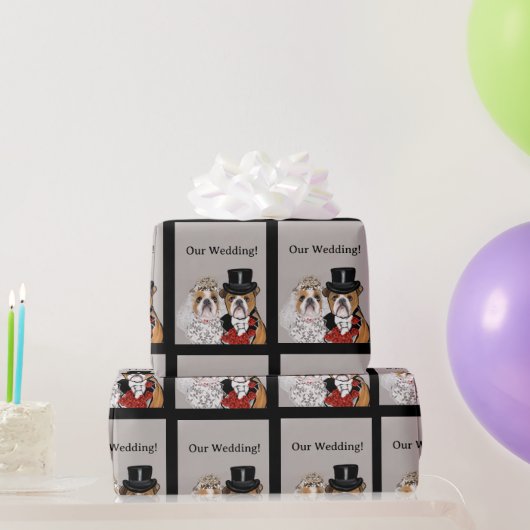 Bulldog cadeaupapier (Feestgeschenken)