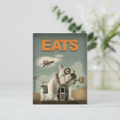 Bulldog Cafe Briefkaart (Staand voorkant)