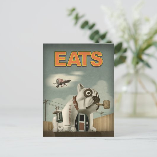 Bulldog Cafe Briefkaart (Staand voorkant)