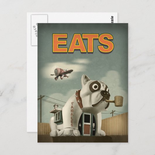 Bulldog Cafe Briefkaart (Voorkant / Achterkant)