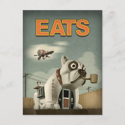 Bulldog Cafe Briefkaart (Voorkant)