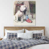 Bulldog Canvas Afdruk (Insitu (Slaapkamer))
