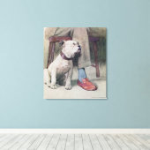 Bulldog Canvas Afdruk (Insitu (Houten vloer))