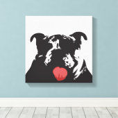 bulldog canvas afdruk (Insitu (Houten vloer))