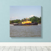 Bulldog canvas print (Insitu (Houten vloer))