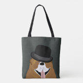 Bulldog Canvas tas (Achterkant)