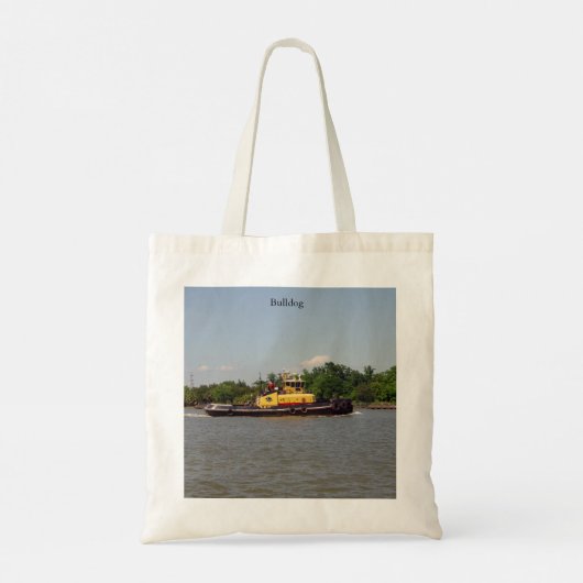Bulldog canvas tas (Achterkant)