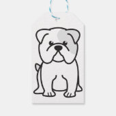 Bulldog Cartoon Cadeaulabel (Achterkant)