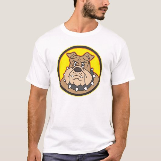 Bulldog Cartoon Logo T-Shirt (Voorkant)