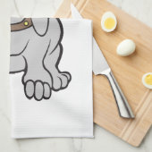 Bulldog cartoon theedoek (Quarter Fold)