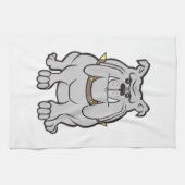 Bulldog cartoon theedoek (Horizontaal)